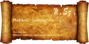 Makkai Szeverin névjegykártya